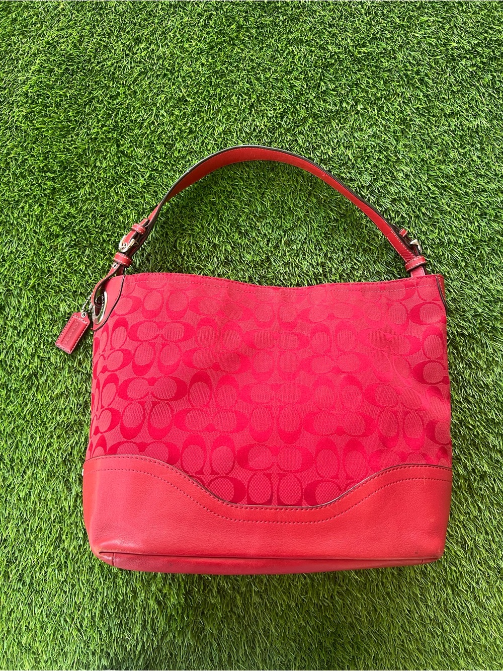 Red coach bag purse